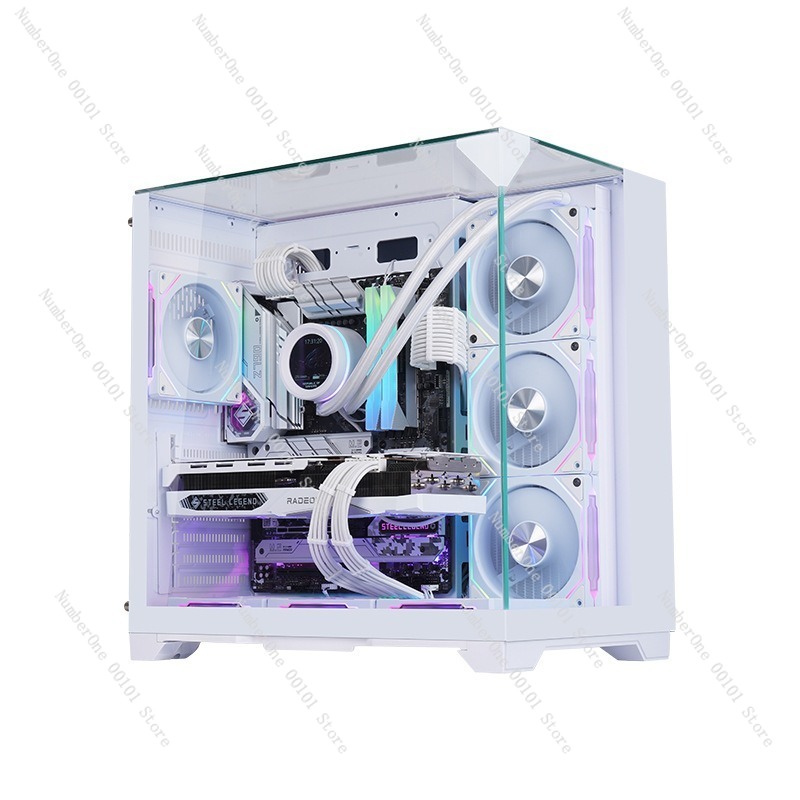 Pc Gaming Rgb - เคสคอมพิวเตอร์ ATX สำหรับเล่นเกม กระจกนิรภัยแบบพาโนรามา รองรับพัดลม 7