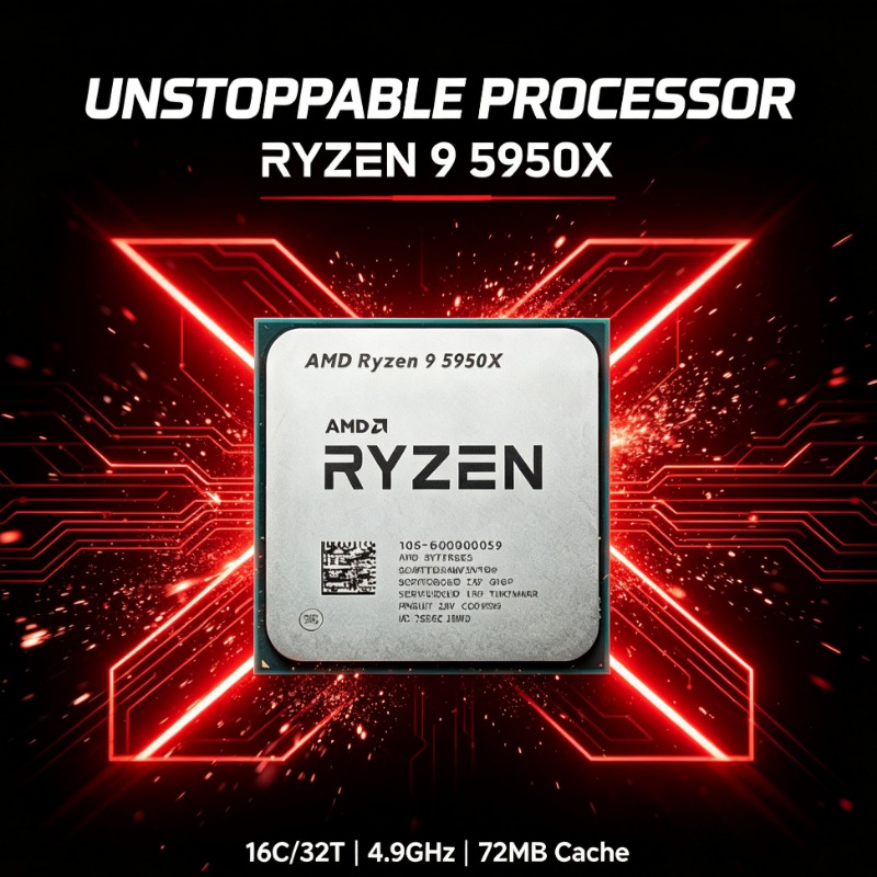 Amd Cpu Ryzen 9 - ส่วนประกอบเดสก์ท็อป CPU AMD R9 5950X Ryzen