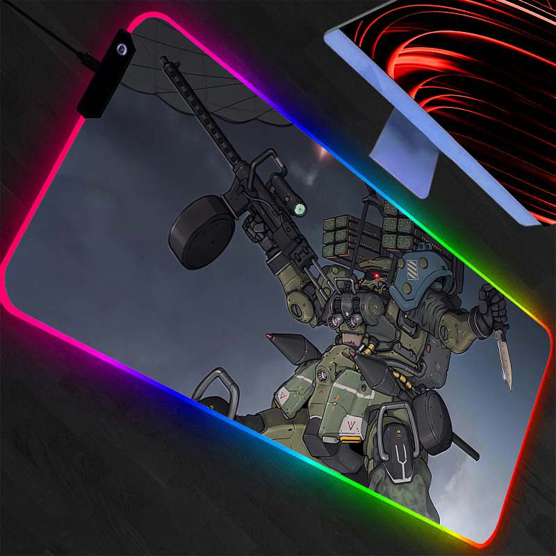 Pc Gaming Rgb - แผ่นรองเมาส์ขนาดใหญ่ลายโมบายสูท กันดั้ม RGB สำหรับแล็ปท็อป พีซี คีย์บอร์ดเกมเมอร์