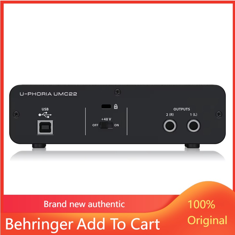 การ์ดเสียง Behringer UMC22 อิน - Sound Card Usb บทวิจารณ์และราคา