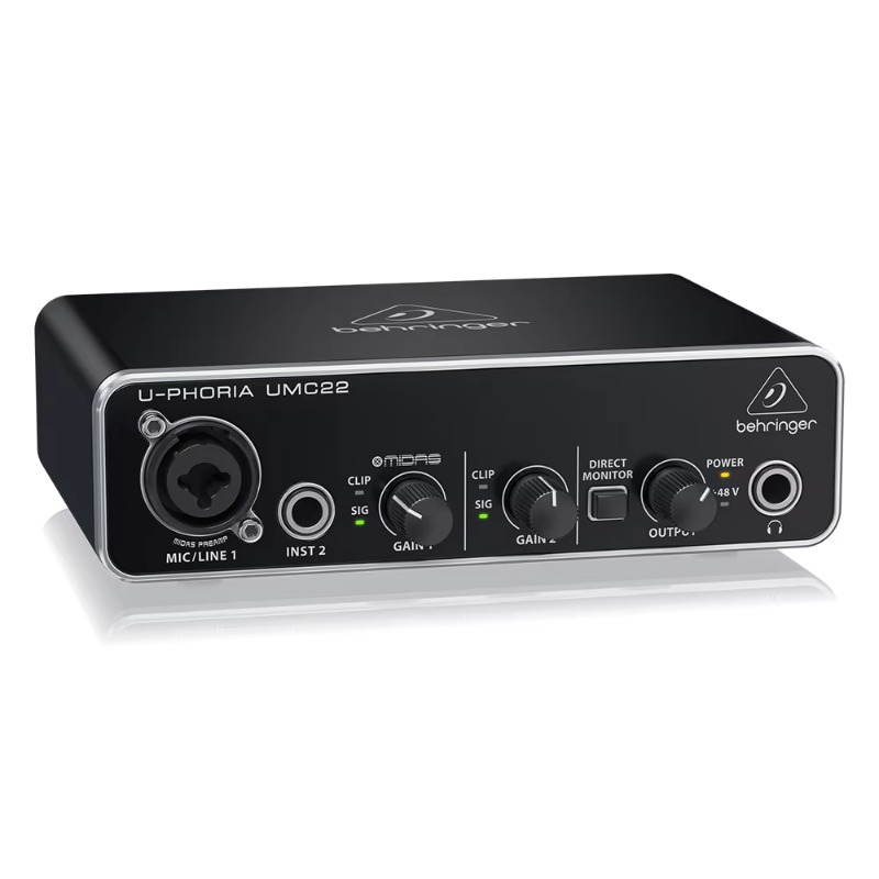 การ์ดเสียง Behringer UMC22 อิน - Sound Card Usb บทวิจารณ์และราคา