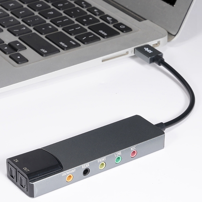 การ์ดเสียงภายนอก USB แบบ 6-in- - Sound Card Usb บทวิจารณ์และราคา