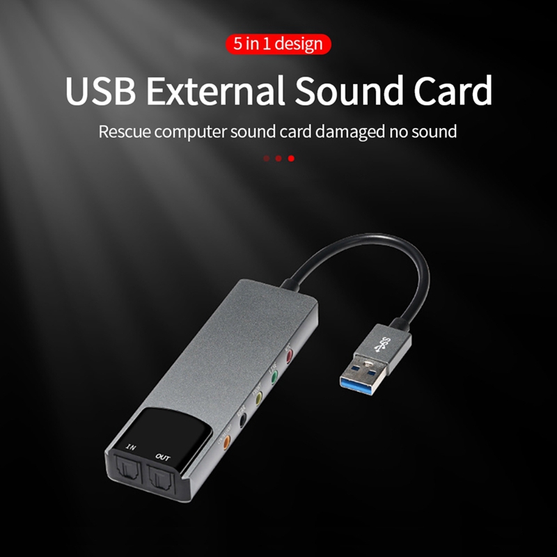 การ์ดเสียงภายนอก USB แบบ 6-in- - Sound Card Usb บทวิจารณ์และราคา