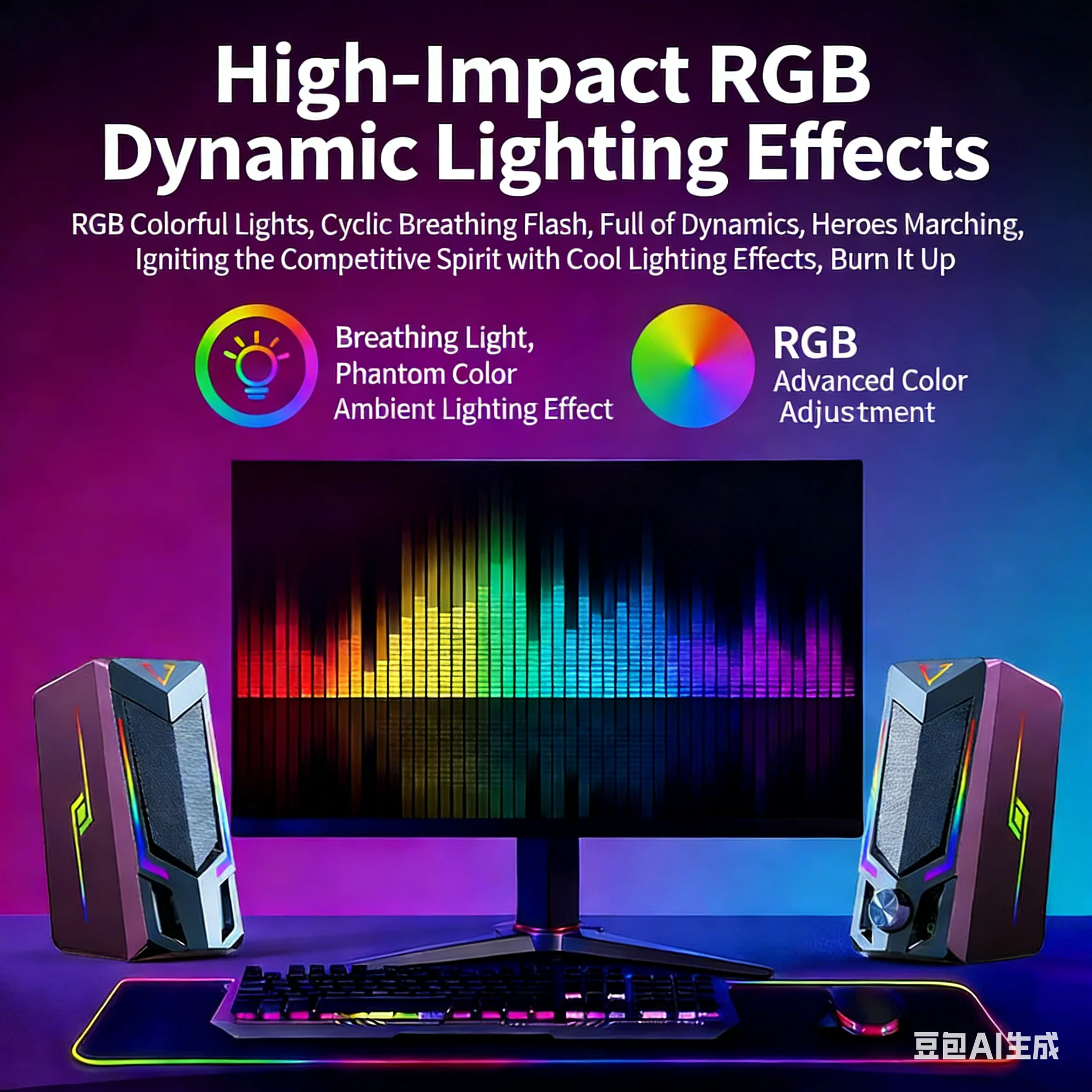 ลำโพงเกมมิ่ง RGB สำหรับเดสก์ท็ - Pc Gaming Apple บทวิจารณ์และราคา