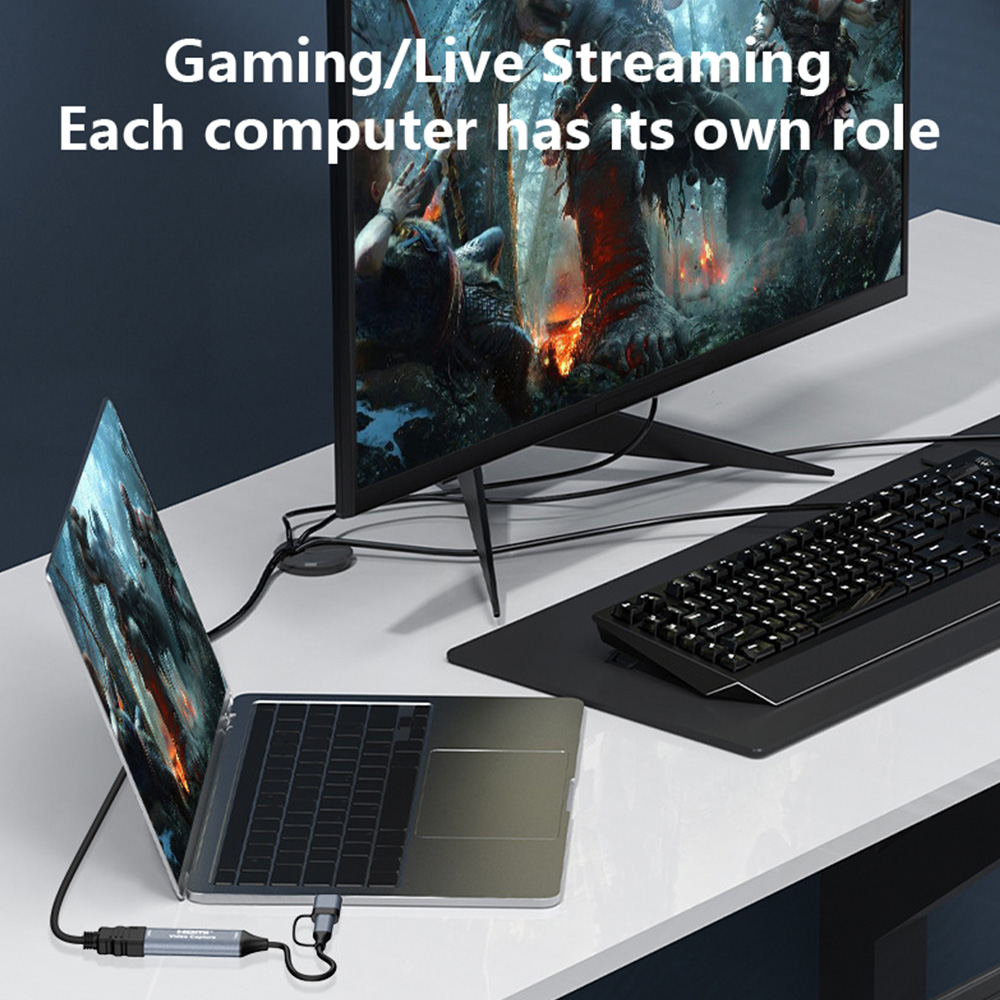 การ์ดบันทึกวิดีโอ 4K 2 in 1 US - Sound Card Usb บทวิจารณ์และราคา