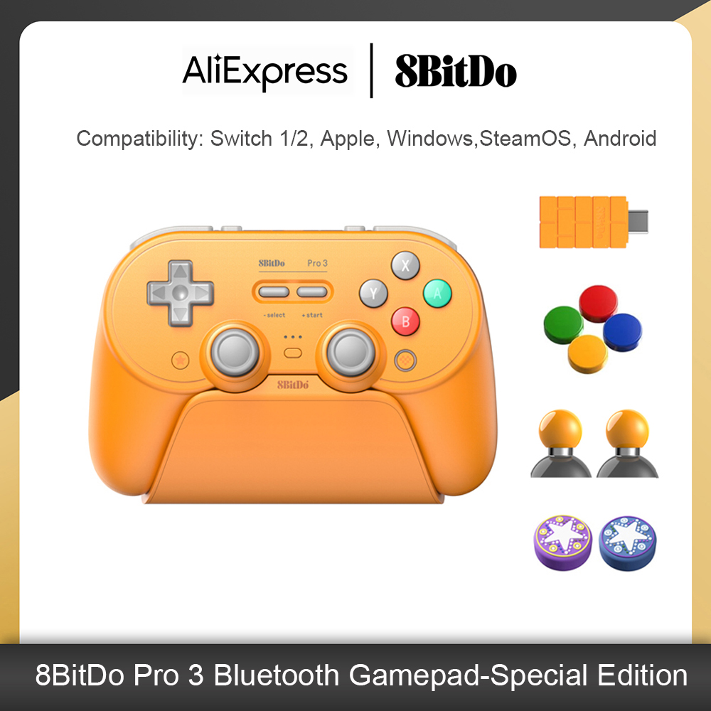 คอนโทรลเลอร์เกม 8BitDo Pro 3 บ - Pc Gaming Apple บทวิจารณ์และราคา