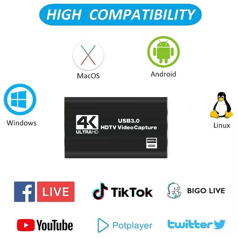 การ์ดบันทึกวิดีโอ Roreta 4K US - Sound Card Usb บทวิจารณ์และราคา
