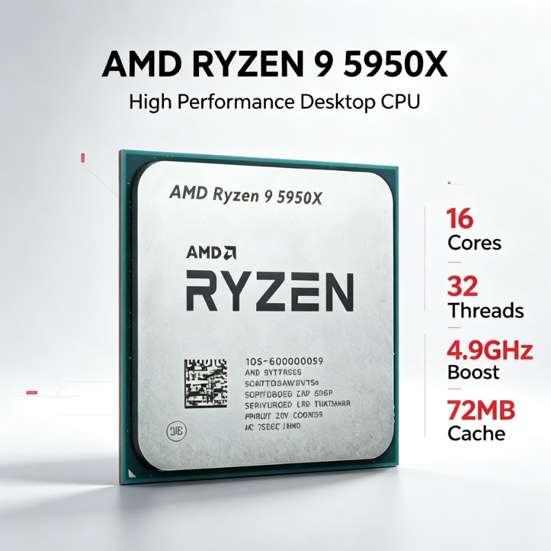 ซีพียู AMD 5950X Ryzen 9 16-คอ - Amd Cpu Ryzen 9 บทวิจารณ์และราคา