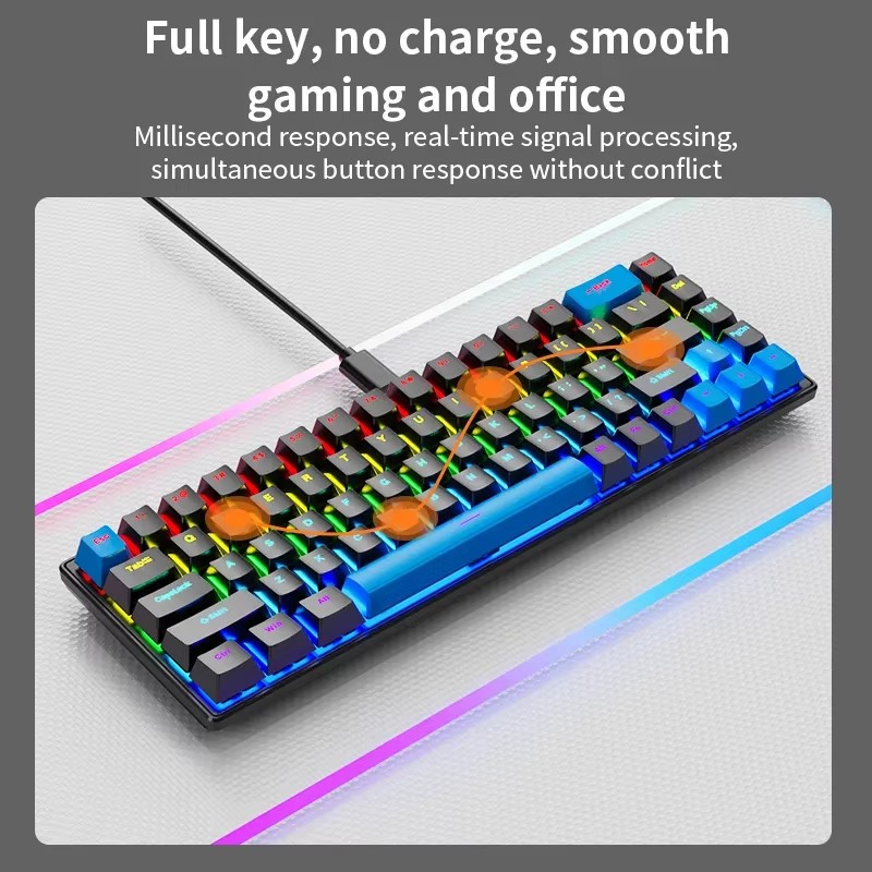 K68 คีย์บอร์ดแบบมีสาย 10 ชนิดก - Pc Gaming Apple บทวิจารณ์และราคา